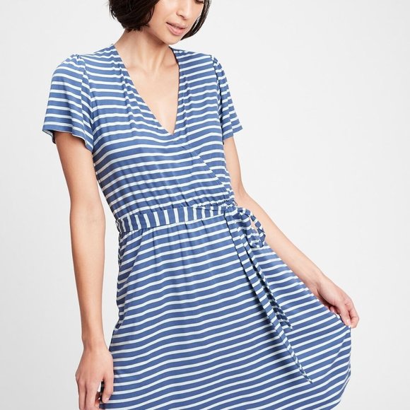Gap Short Sleeve Wrap Dress Small - Picture 4 of 4